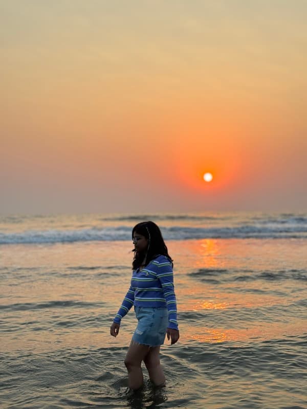 sunset by the sea